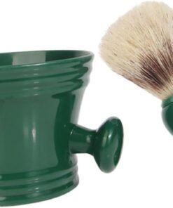 OUNONA Brocha de Afeitar para Hombres y Taza de Jabón de Afeitar Portátil Cuenco para Espumar Cuidado Facial Hombre Uso Doméstico y Viaje