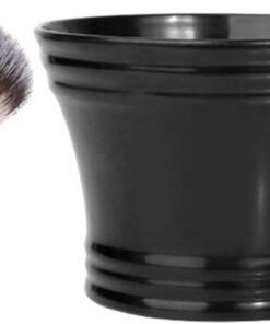Ciieeo Brocha de Afeitado para Vello Facial, Cuenco de Afeitar, Abs y Nylon, Negro, Kit para Hombres, Fácil de Limpiar y Cómodo Aseo