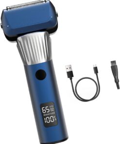 Afeitadora eléctrica pequeña multiusos, herramienta de depilación recargable eficiente, recortadora de barba portátil para hombres, uso en viajes, herramienta de aseo para hombres con pantalla digital