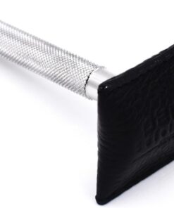Parker Safety Razor Cuero genuino de Parker seguridad de dos filos de afeitar de protección vaina/Travel Cover - Se adapta Estándar de Seguridad de afeitar - Color: Negro marrón
