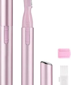 Recortadora de cejas mejorada giratoria eléctrica para cejas, afeitadora facial para mujeres, mini afeitadora facial portátil para cejas, cara, bikini, axilas, piernas, removedor de vello corporal