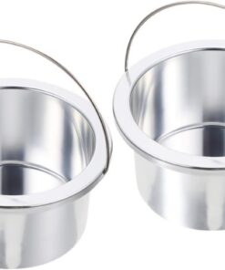 STOBAZA Cuenco de Aluminio Antiadherente para Derretir Cera 2piezas Mango Confiable para Cuidado de Depilación y Mantenimiento