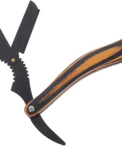 OUNONA Maquinilla De Afeitar Profesional Inoxidable Con Mango De Madera Herramienta De Manual Para Hombres y Seguro Para y