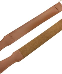 Asentadores de Cuero Vintage Ojete para Colgar Juego de 2 para Afilar Maquinillas de Afeitar y Herramientas de Carpintería Adecuado para Uso en Casa o Tienda
