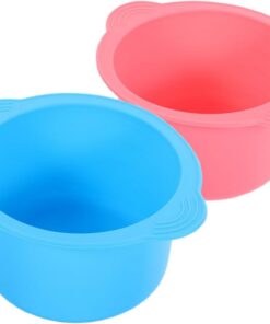 VALICLUD Recipiente de Cera de Silicona para Depilación 2 Piezas 400 Ml Revestimiento Resistente al Calor y Desmoldeo Fácil para Depilación Corporal y Facial en Tratamientos de Belleza