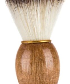 Healeved Cepillo para Barba Mango de Madera Natural y Pelo de Nailon Herramienta Profesional de Salón Brocha para Bigote y Barba Brocha de Afeitar Cuidado Facial Cabello Mojado para Hombres