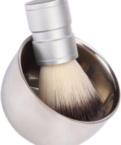 Healeved Cuencos Brochas Brocha Afeitar Cuencos Jabón Práctico Acero Inoxidable