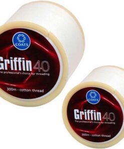 2 bobinas de 300 m Griffin 40 TKT de algodón para depilación facial