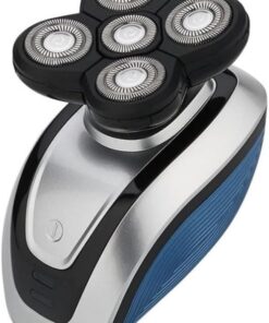 STOBAZA Afeitadora Eléctrica Recargable USB para Hombres 5 Cabezales Flotantes 4D Resistente al Agua Ipx6 Recortadora Multifunción para Barba y Cabeza Pincel Giratorio Facial