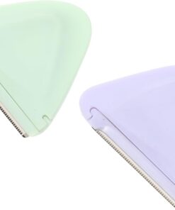 Healeved Cuchillas de Afeitar Mujer Facial Cortador de Cejas de Acero Inoxidable, Portátil y Seguro, 2 Piezas para Viaje y Uso Doméstico