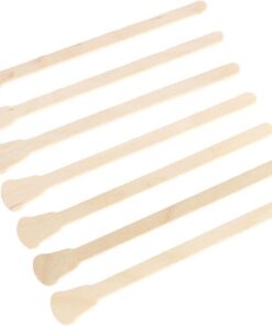 150 Espátulas Desechables de Madera para Depilar Extremos Redondeados | Color Beige, Uso Doméstico y Profesional en Salón, Aptas para Cera Caliente