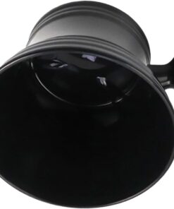 VICASKY Tazón de Afeitar Portátil para Hombre de Abs Negro, Resistente al Desgaste Base Redondeada, Accesorio Práctico para Bigote Adecuado para Uso en Viajes