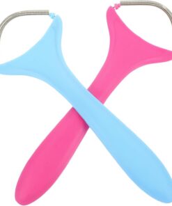 STOBAZA Depiladora Facial Manual 2 Piezas Diseño Ergonómico Refinado para Eliminar Vello del Rostro y de Acero Inoxidable Fácil de Usar para Mujer