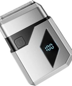 Afeitadora eléctrica portátil recargable por USB, pequeña afeitadora de barba de viaje con pequeña herramienta de corte impermeable para hombres, impermeable, de viaje, eléctrica para hombres