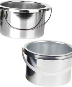 Olla Interior de Aluminio para Máquina de Fundir Cera 500cc 2 Unidades | Recambio Plata Asa, Estructura Simple y Silicona, Fácil de Reemplazar y Desmoldar, Uso Doméstico o Salón