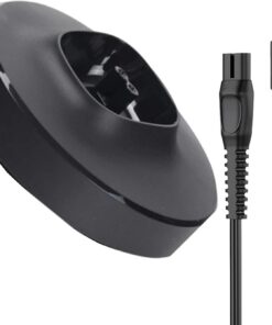 Estación de energía multimodelo para afeitadoras eléctricas con estabilidad reforzada y construcción de ABS negro mate