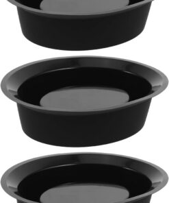 GANAZONO Juego de 3 Tazones de Silicona para Afeitar Barba Recipiente para Espuma de Afeitar Compacto Negro Accesorios de Cuidado Personal para Uso en Casa y Viaje