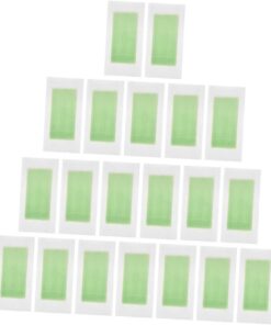 Healeved 20piezas Papel Depilatorio para Piernas y Manos Tiras de Cera No Tejidas Bandas de Cera Desechables para Cuerpo y Rostro Kit de Depilación