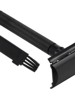 Healeved Maquinilla de Afeitar Resistente al Óxido y Fácil de Limpiar de Seguridad Doble Clásica de Aleación de Aluminio Estilo Retro para Afeitado Facial Manual