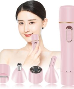 jojofuny Afeitadora Eléctrica y Cuerpo Abs Multifunción para Mujer Carga USB, Recortador de Cejas y Depiladora Portátil Batería Aa 600mah