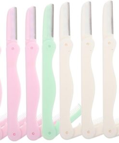 Healeved 8piezas Cuchilla Para Cejas Maquinilla Facial Herramientas De Afeitar Recortador De Seguridad Para Mujeres Navidad Días Festivos Viaje Oficina