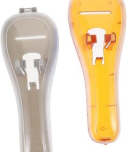 Estuche para Afeitadora De Barba y Maquinilla Manual 2 Piezas Pequeño, Portátil, Resistente a Golpes para Viajes y Almacenamiento Diario, Colores Naranja y Gris