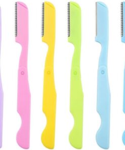 STOBAZA Maquinilla de Afeitar Facial 8 Piezas de Plástico Plegable Fácil de Sujetar y Usar Color Aleatorio para Cejas Adecuado para Mujeres en Cuidado Personal