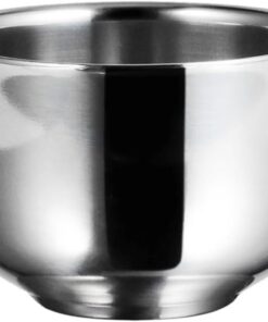 VICASKY Cuenco de Afeitar Fácil de Limpiar y Portátil de Acero Inoxidable para Hombres Burbujas Adecuado para Afeitado en Casa y Viaje para Afeitado en Casa y Viaje