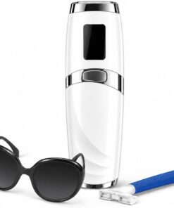 Depiladora Luz Pulsada Indolora, Depiladora Laser, Maquina Depilar Mujer, Aparato Depilación Doméstico, para Rostro Axilas Bikini Piernas, Blanco