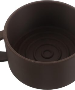 Tazón de Jabón para Afeitar con Asa 3d Marrón Cuenco para Espuma de Afeitar Hombres Taza de Crema para Cuidado Facial Hombre y Afeitado Húmedo en Viaje