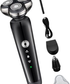 Afeitadora eléctrica de bolsillo, recortadora de pelo de nariz para hombres, barba, recargable, viaje, afeitado rápido de barba, bajo ruido, juego de afeitado para hombres