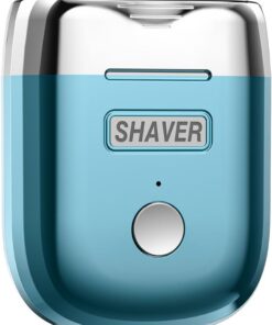 Eficiente dispositivo de afeitado eléctrico de doble cabeza para hombre, para aseo, carga USB, recortadora de barba, afeitadora de viaje, potente motor eléctrico para hombres