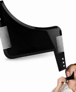 Herramienta para moldear barba con peine integrado, guía de alineación de precisión y bordes para hombres, plantilla de peluquero para uso con recortadora de barba o maquinilla de afeitar, plantilla