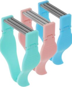 Depiladora Facial para Mujer 3 Piezas (azul, Rosa, Verde) Hilo Manual Portátil para Depilación del Mentón y Vello Facial Delicado, Herramienta Ligera para Depilación Femenina