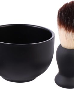 Healeved Juego De 2 Brochas Para El Cuidado De La Barba Tinte Para Cejas Brocha De Afeitar De Acero Inoxidable Brocha Para Traje Para Hombre Limpiador De Brochas De Maquillaje Kit De