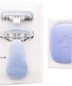 1 dispositivo de afeitado rápido para mujer, mango de goma, condiciones húmedas, fácil función de afeitado para mujer