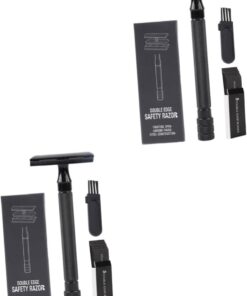 Healeved 2juegos Maquinilla De Afeitar Manual Doble Cara Cuchillas y Para Casa y Herramienta De Clásica y