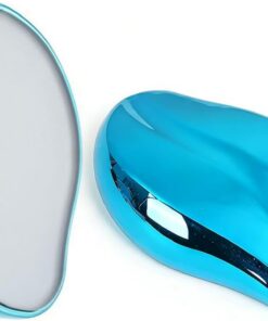 Herramienta de depilación de cristal, exfoliante físico de nanoglass, borrador de pelo reutilizable sin dolor para todo el cuerpo, mujeres y hombres, azul cielo