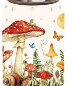 FYSUIMU Calentador de cera de hongos primaverales, bosque, caracol, mariposa, derretidor eléctrico de cera para casa de campo, cocina, baño, decoración de encimera