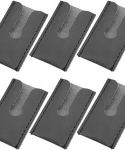 GANAZONO 6 Piezas Estuche Protector Compacto de Pu para Cabezal de Maquinilla de Afeitar de Doble Filo, Ligero y Resistente, Adecuado para Viaje y Cuidado Personal Masculino
