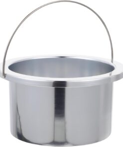 STOBAZA Recipiente Interior de Color Plata para Derretir Cera Superficie Lisa y Antiadherente, Accesorio para Depilación en Spas y
