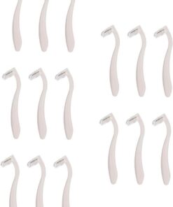 15 Piezas Recortadora Manual para Mujer Depiladora Corporal Portátil Afeitadora Íntima para Axilas Piernas y Bikini Diseño Ergonómico Antideslizante Seco y Húmedo
