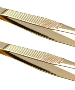 Hemobllo 2piezas Pinzas Para Cejas De Acero Inoxidable Para Depilación Facial Recortar Cejas y Extender Pestañas Herramientas De Precisión Para Manualidades y