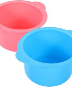 Recipiente de Silicona 400ml para Cera de Depilación Antiadherente y Resistente al Calor Paquete de 2 Piezas Adecuado para Terapias de Cera y Depilación