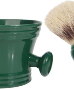 MAGICLULU Brocha de Afeitar Cerdas de Cerdo y Cuenco de Espuma, Kit de Cuidado de Barba para Hombre, Portátil para Uso en Viaje y Hogar