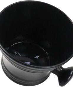 STOBAZA Taza de Afeitar Resistente al Desgaste de Abs Base Redondeada, Portátil y Cómoda para Uso en Viajes, Diseño Simple y Elegante para Hombres