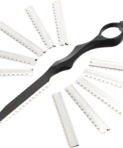 Maquinilla Manual de Afeitar para Cabello, Negro, 1 Juego | Aleación de Zinc y Acero Inoxidable, Cuchillas de Repuesto Incluidas, Recorte Ligero y Uso Cómodo