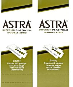 Razor Blades Club Cuchillas de Afeitar Astra Verdes de Doble Filo, 200 unidades para Maquinilla de Afeitar de Seguridad