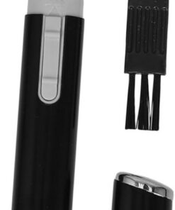 VALICLUD Maquinilla de Afeitar para Cejas Eléctrica Portátil para Mujer Peine, Cuerpo de Aluminio y Abs, Adecuado para Depilación y Corte Detallado de Cejas en Casa