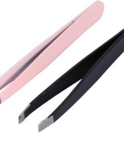 Tools - Juego de 2 pinzas de acero inoxidable para depilación de cejas, 11 x 2 x 2, herramienta de maquillaje
